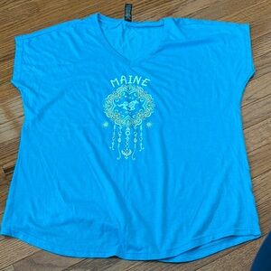 Anvil Turquoise Graphic Women's Tee